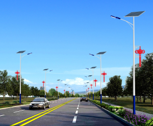太陽能中國結路燈